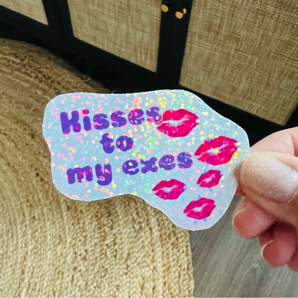 💖💋😘  Tate McRae pink Stickers Music Girly Glitter Stickers Set Of  5 🎶 - Picture 9 of 10